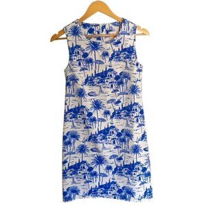 Persifor Blue & White Sleeveless Dress XSmall